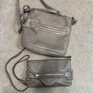 Stylish Gray Crossbody Bag Set